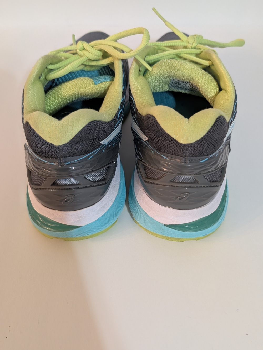 ASICS Women’s Athletic Shoes - Gray with Blue & Lime - Picture 4 of 6
